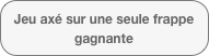 Jeu axé sur une seule frappe gagnante