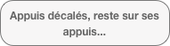 Appuis décalés, reste sur ses appuis...
